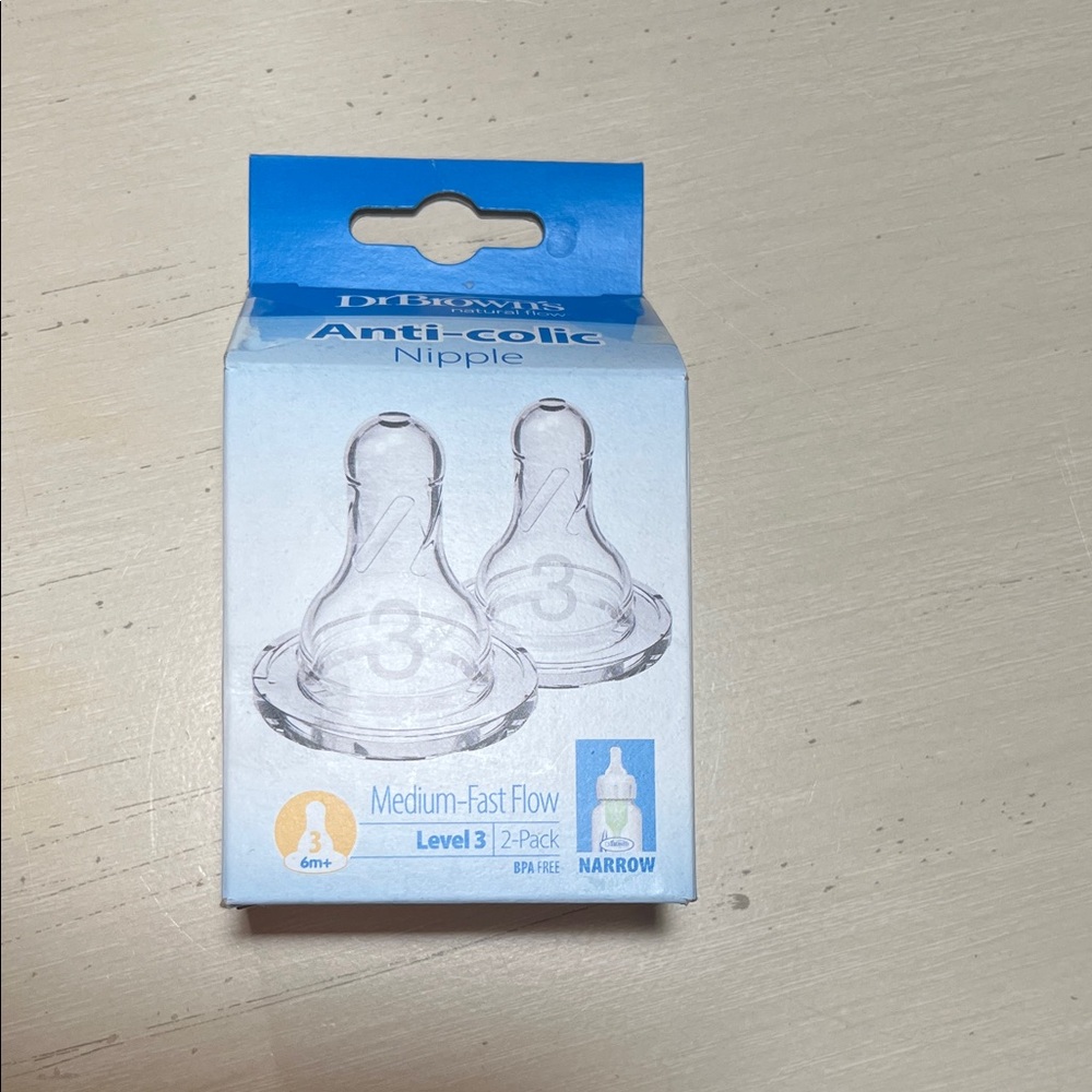 Dr. Brown's Anti-Colic Nipple - Medium-Fast Flow, 2-Pack